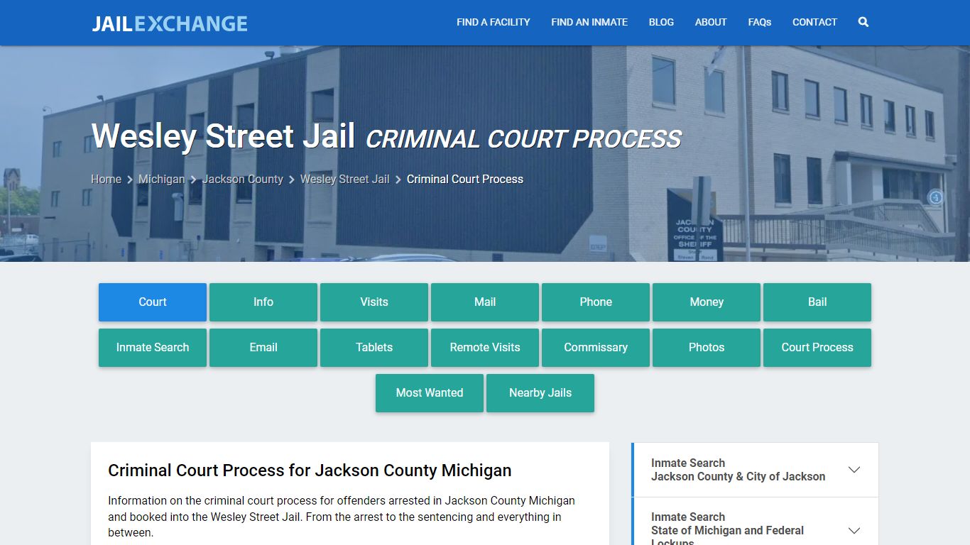 Criminal Court Process for Wesley Street Jail, Jackson, Jackson County ...